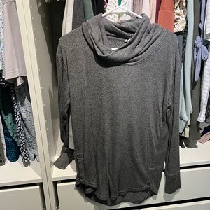 Jane and Delancey Charcoal Cowl Neck Top
